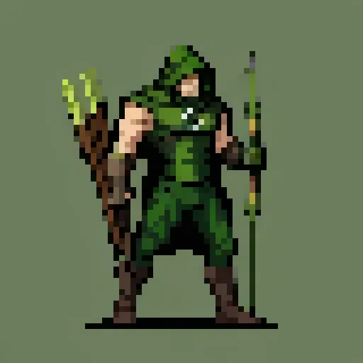 Green Arrow, simple background, flat colors <lora:vscharacter64-v1:0.5>