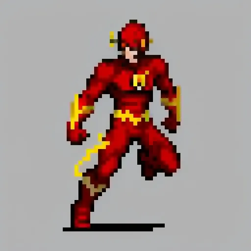 The Flash, simple background, flat colors <lora:vscharacter64-v1:0.5>
