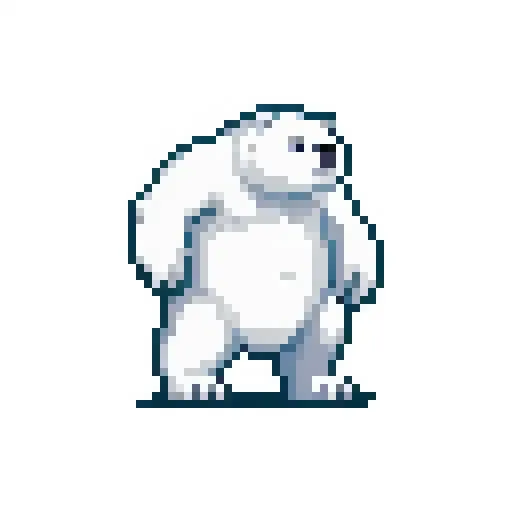 ice bear, simple background, flat colors <lora:vscharacter64-v1:0.5>