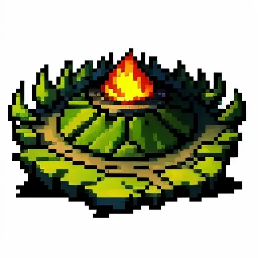 isometric medieval volcano, simple background, flat colors <lora:vscharacter64-v1:0.85>