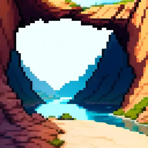 isometric Canyon Riverbed, Dry river course in a deep valley, a tumbleweed rolling under the azure sky, simple background, flat colors <lora:vscharacter64-v1:0.85>