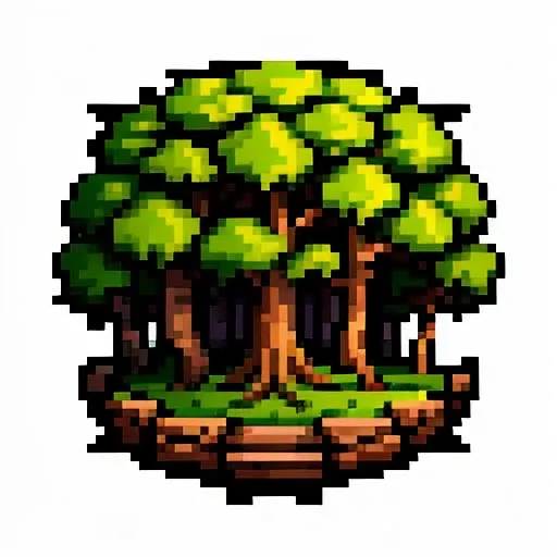 isometric medieval forest, simple background, flat colors <lora:vscharacter64-v1:0.85>