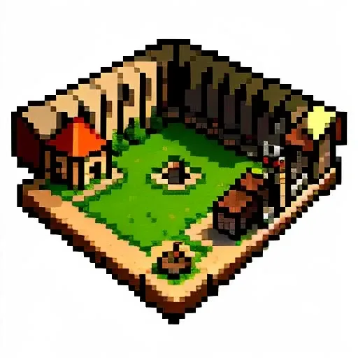 isometric medieval city, simple background, flat colors <lora:vscharacter64-v1:0.85>