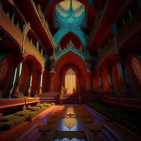 photo, a large room with a lot of stairs and a sky light above it