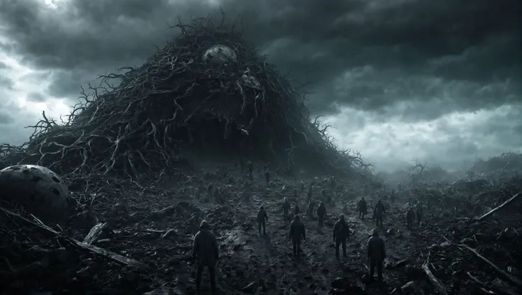 Imagine a world devastated by an apocalyptic event where extreme weather, such as petrifying hailstorms ,hurricane-force winds ,suffocating smog clouds ,freezing fog banks , ravages the land. In this nightmarish reality, survivors must negotiate with elemental entities . As they struggle to endure the relentless meteorological chaos, they will encounter secret underground societies , while making interdimensional negotiations . Explore the emotions of desperation, adaptability, and the resilience of humanity in a world forever reshaped by catastrophic weather.
(photorealism, photorealistic, detailed faces, intricate details, 8k)
<lora:add-detail-xl:2> <lora:sdxl_offset_example_v10:1> <lora:xl_more_art-full_v1:0.5>