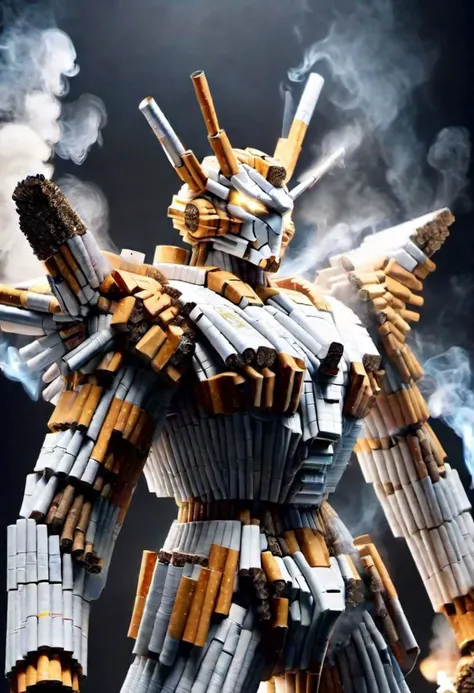 ral-cigarette, 8K, GUNDAM, dynamic pose, 10 heads tall, depth of field