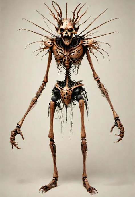 Haida voynich wayang, minimalist photorealistic character