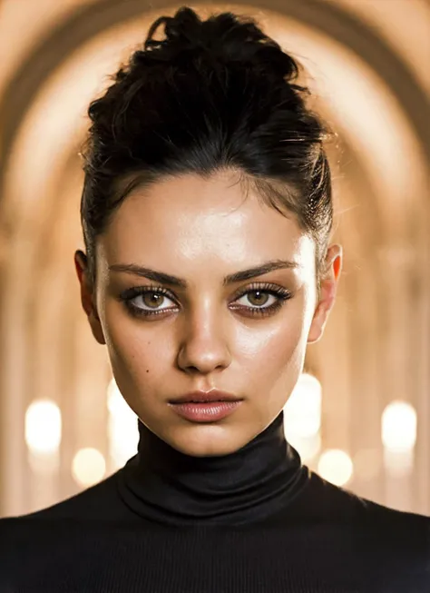 A stunning intricate full color portrait of (sks woman:1), wearing a black turtleneck, epic character composition, by ilya kuvshinov, alessio albi, nina masic, sharp focus, natural lighting, subsurface scattering, f2, 35mm, film grain, <lora:locon_milakunis_v1_from_v1_64_32:1.25>