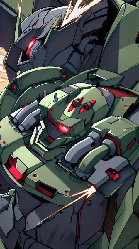 ((masterpiece)), MRS, heavy mech with massive and strong design, red glowing eye, highly detailed, heroic parts:0.5 , military parts, dynamic pose, highly detailed, full armor, <lora:srd_v2_5:0.8>, <lora:JdotKdot:1.0>, v-fin