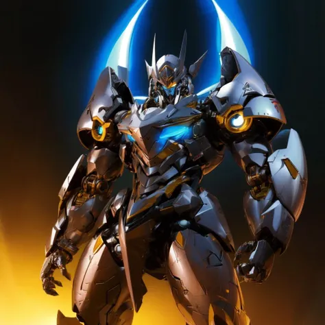 <lora:srd_v1_5:0.8>,(FRS:1.5),colorful,a robot, best quality,highly detailed, ultra-detailed, masterpiece, 8k wallpaper,blue eyes, absurdres, highres, super fine illustration, absurdres, solo, game cg, lord,at night, (blacklight:1), (detailed beautiful face and eyes:1.0), command spell,mask,mechanical parts, robot joints, full armor,mecha,CR1.2 , <lora:mecha_offset:0.4> , cowboy shot,