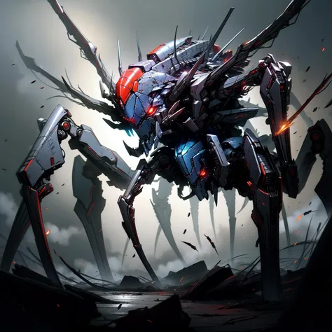 arachnophobiaAI, RRS spider mech <lora:ArachnoPhobiaAI:0.8> <lora:srd_v1_5:1>