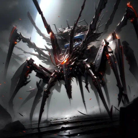 arachnophobiaAI, RRS spider mech <lora:ArachnoPhobiaAI:0.8> <lora:srd_v1_5:1>