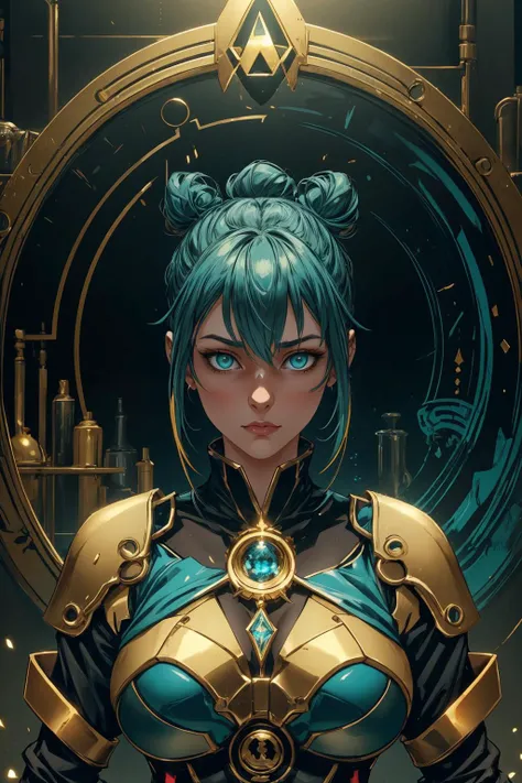 <lora:add_detail:0.5>, <lora:FZB_line_weights:0.4>, <lora:realistic:0.1>, <lora:sharpen-soften:-0.1>,
1 girl, adult [russian:japanese:0.3] woman,  teal eyes, yellow bun hair, 
 portrait, looking away, solo, (full body:0.6), detailed background, detailed face, (<lora:LuxTech:0.6>,     luxtech theme:1.1) medieval alchemist, obsessed,   distillation, cluttered,  mystical ethereal aura, alchemy, alchemy laboratory in background,  magical fantasy atmosphere, ominous ambience,  dim light,