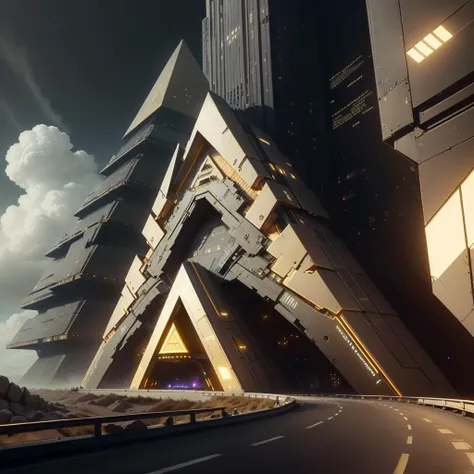 <lora:LuxTech-20:0.8>,luxtech ,scifi, luxurious, cyberpunk, gold,
highway, ocean, blue sky, cloudy ,pyramid \(structure\),