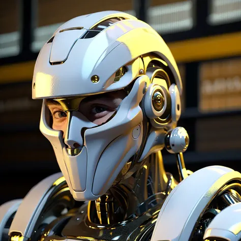 (a boy face on white armor:1.5)