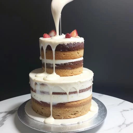 photo of centered-in-frame cake with glaze, (bukkake:1.2) <lora:bukkake_v0.4:1>