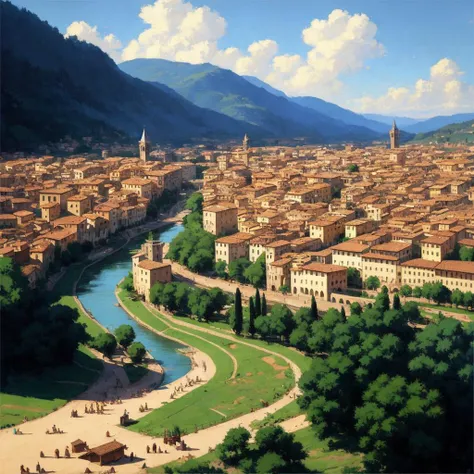 peasant,feudal,italy,italy City-states,Florence,Venice,Rome,Milan,Genoa,Naples,Pisa,Bologna,Siena,Verona,ruins,europe, italian medieval clothes,mediterranean,modelshoot style, (extremely detailed CG unity 8k wallpaper), full shot body photo of the most beautiful artwork in the world, medieval, professional majestic oil painting by Ed Blinkey, Atey Ghailan, Studio Ghibli, by Jeremy Mann, Greg Manchess, Antonio Moro, trending on ArtStation, trending on CGSociety, Intricate, High Detail, Sharp focus, dramatic, photorealistic painting art by midjourney and greg rutkowski
