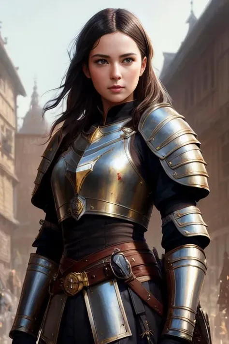 modelshoot style, (extremely detailed CG unity 8k wallpaper), full shot body photo of the most beautiful artwork in the world, medieval armor, professional majestic oil painting by Ed Blinkey, Atey Ghailan, Studio Ghibli, by Jeremy Mann, Greg Manchess, Antonio Moro, trending on ArtStation, trending on CGSociety, Intricate, High Detail, Sharp focus, dramatic, photorealistic painting art by midjourney and greg rutkowski