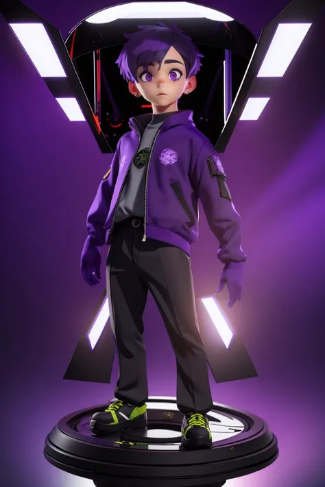masterpiece, best quality,(purple outfit:1.5), 1boy, full body,  (short hair:1.5),science fiction, solo, standing , <lora:asanaka_yomogi-000010:0.7> ,asanaka yomogi, 1boy