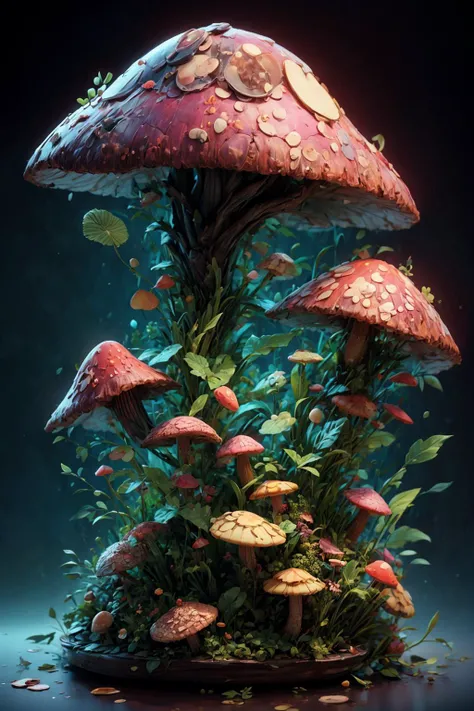 mushroom madness, no humans, colourful fungi, glowing mushrums,
High quality, detailed, realistic, masterpiece, <lora:add_detail:1> <lora:CrystallineAI:0.5> <lora:LAS:0.4>