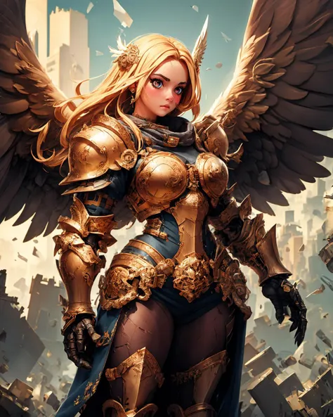 broken skyscraper in distant,battle angel,float,huge wings, heavy armor,bare thigh, valkyrie  <lora:AngelicWarriors_v1:0.8>,
(sharp focus, eyes focus, masterpiece,best quality, realistic detail,clear image,realistic,high resolution)