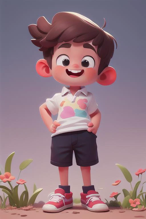 <lora:COOLKIDS_MERGE_V2.5:1>, a happy cute boy, portrait, blond hair, very short hair, wearing a white polo shirt, outdoors, background space, kid, toon, pixar style, 3d, cartoon, detailed face, asymmetric, upper body