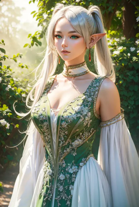 FanRo,wearing intricate fantasy dresses, <lora:Ðдежда ÑенÑÐµÐ·Ð¸Ð¹Ð½Ð°Ñ Ð¾Ð´ÐµÐ¶Ð´Ð°(FanRo,wearing intricate fantasy dresses;robes;coats):0.8>,<lora:ФÑиÑен пÑовожаÑÑÐ°Ñ Ð² поÑледний пÑÑÑ(aafrie,long hair, white hair,twintails, pointy ears,earrings, thick eyebrows,(Ñм одеждÑ):0.8>,aafrie, long hair, (white hair), 2twintails, pointy ears, earrings, thick eyebrows,green eyes, small breasts, flat, 1girl in full growth, best quality, masterpiece, ultra-detailed, high quality, perfect nose, highly detailed skin, warm skin tone, defiance512, RAW photo, best quality, high resolution, (masterpiece), dreamlike, dreamy, modelshoot style, analog style, tonemapping, photorealistic, professional photography, sharp focus, HDR, 8K resolution, intricate detail, sophisticated detail, hyper detailed, (depth of field), highlight and shadow, volumetric lighting, cinematic bloom, professional light, looking at viewer, blotchy,