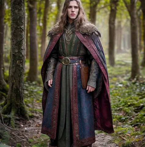 (masterpiece:1.2), (best quality,:1.2), 8k, HDR, ultra detailed, ((photorealistic)), perfect anatomy, professional light, cinematic lighting, fashion photography, ambient lighting,<lora:detail_slider_v4:3>, a male wizard, ((full body shot)), wearing intricate fantasy coat with belt, intricate robes, FanRo, <lora:FantasyRobes-10:0.55>, fantasy picture in the style of Tolkien, Middle Earth, Lord of the Rings, epiCPhoto