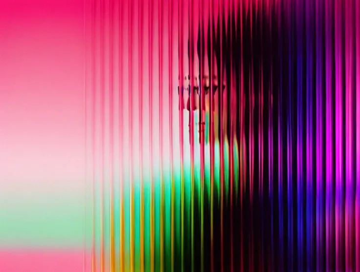 <lora:optical_yiu_v2:0.8>, (woman:1.3), optical distortion, refraction, colorful, x and y hairs, (blurry:1.2)