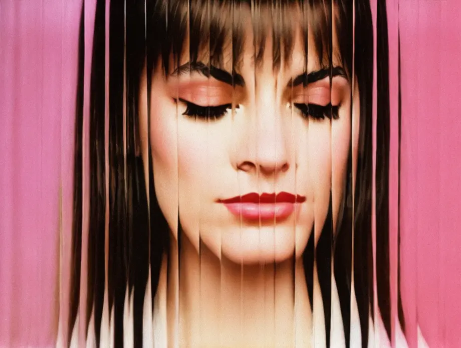 <lora:optical_yiu_v12:0.8>, (close-up:1.3), portrait of (woman face:1), merlin monro, 80s fashion, glamour