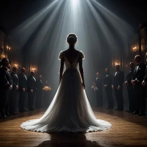 dramatic shot depicting all of this and nothing, dramatic lighting, moment of high drama, thematic setting