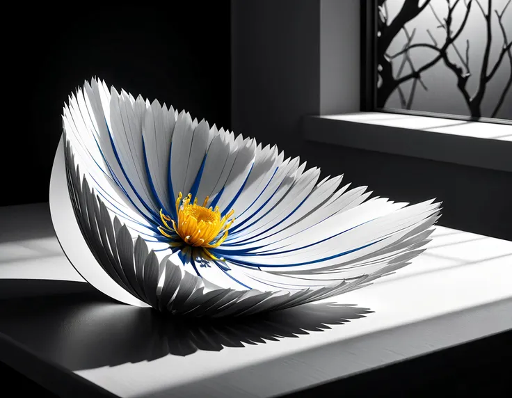 Capture the ethereal dance of light and shadow in a stunning monochromatic photograph with selective color details, revealing the hidden poetry of everyday objects, ultra-sharp focus, highly detailed, 8k UHD