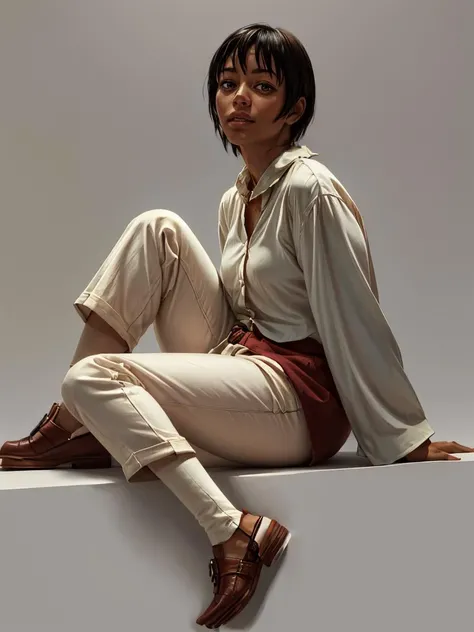 pov, 1girl, (smile:0.3), furrowed brow, on ground,
masterpiece, best quality, intricate detail, realistic, photorealistic, 4k, high contrast, real life, <lora:add_detail:0.5>, <lora:skin_slider_v1:0.4> <lora:breastsizeslideroffset:0.2> <lora:age_slider_v6:0> <lora:weight_slider_v2:0> <lora:CascaV1:0.8> casca \(berserk\), casca \(berserk\), capelet, shirt, pants