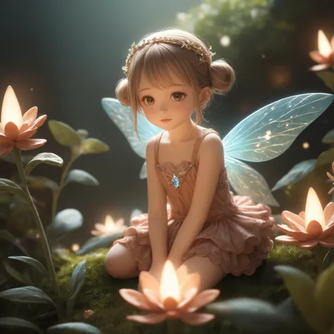 SceneDescription:
- Composition: Depth of field. Cinematic angle.
- Subject: A cute fairy.
- Background: Flowers made of crystals.
- Elements: Crystals. Greenery.
Lighting: (Atmospheric lighting:1.4).
ArtStyle: Photorealistic. Fantasy. Mysterious. Miniature. Deformed.
Quality: Intricate details, Extremely detailed, Outstanding intricacies, (Masterpiece:1.2), (Best quality:1.2), (Absurdres absolutely resolution:1.4)