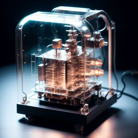 photo, a close up of an electronic device in a dark room (GlassDevice style:1)  <lora:GlassDevice:1>