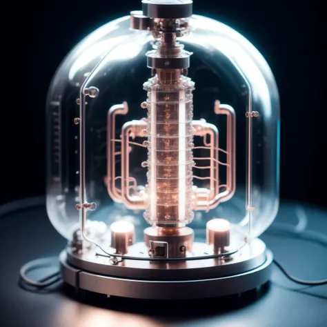 photo, a close up of an electronic device in a dark room (GlassDevice style:1) <lora:djzGlassDeviceV21:1>