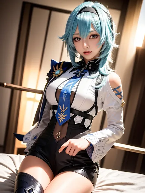 (8k, RAW photo, best quality, masterpiece:1.2), ulra high res, (photorealistic:1.4), 1girl,thighhighs, (Kpop idol),(aegyo sal:1),((puffy eyes)), looking at viewer,(realistic, photo-realistic:1.37),1girl, professional lighting, photon mapping, radiosity, physically-based rendering,shiny hair, long hair,boots,hair_ornament,hair_between_eyes,black hairband, long_hair, yellow_eyes, (light_blue_hair:1.2),bangs, , genshin impact, eula \(genshin impact\), eula \(genshin impact\) \(cosplay\), (PureErosFace_V1:0.6), (ulzzang-6500-v1.1:0.3), (bar), <lora:eulaGenshinImpact_eulav4000082:0.6>, snow mountain,Greatsword,