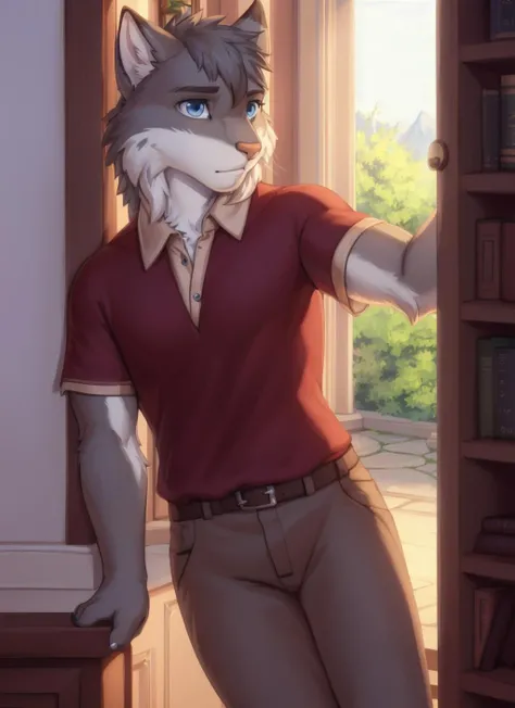 <lora:tj-08:0.9>, tj, solo, (soft shading), 4k, hi res, detailed face, detailed eyes, detailed, (full body), by zackarry911, by zaush, (by personalami:0.5), blue eyes, clothed, red shirt, pose