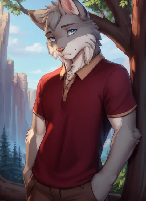 <lora:tj-08:0.9>, tj, solo, (soft shading), 4k, hi res, detailed face, detailed eyes, detailed, (full body), by zackarry911, by zaush, (by personalami:0.5), blue eyes, clothed, red shirt, pose
