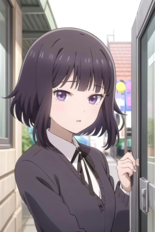 Top quality, masterpiece, High resolution, (Head to toe full body), front, frontやや下からの構図, Symmetric, Tall 18 year old girl, alone, (Head to toe), (Small breasts), Unkempt brown hair, bangs, (black tights), (Black Pantyhose), (Sit with your legs apart), (Crouching pose), (A composition showing white panties), (Her legs were spread、I see your white pants.), (I was made to sit on the floor with my legs spread..), (M-shaped legs), Thin legs, A very beautiful and tall 18 year old girl, (No shoes), blush, Shy big eyes, looking at the camera, Blazer Uniform, Checkered Pleated Skirt、Fuka Kikuchi