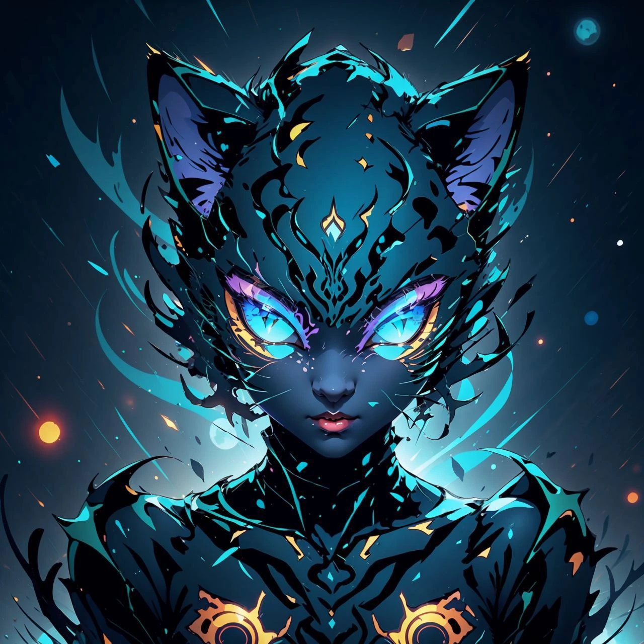cat girl, tessellated, topographic style, psychedelic, highly detailed, sharp focus, fractal, <lora:butterfly:0.6>, <lyco:DaviGDG60:0.8>