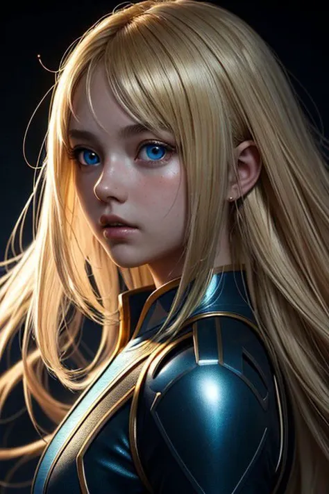 (masterpiece), 
1girl, 
blonde, floating hair, 
blue energy unleashed,
upper body shot,
 dark,
 HDR, highly detailed, 32k, 
black background,
looking at viewer,
godly golden light,
 perfect face feature,