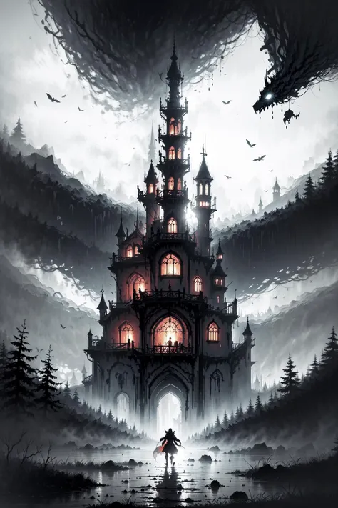 Castle in the style of DaviGDG<lyco:DaviGDG60:1>