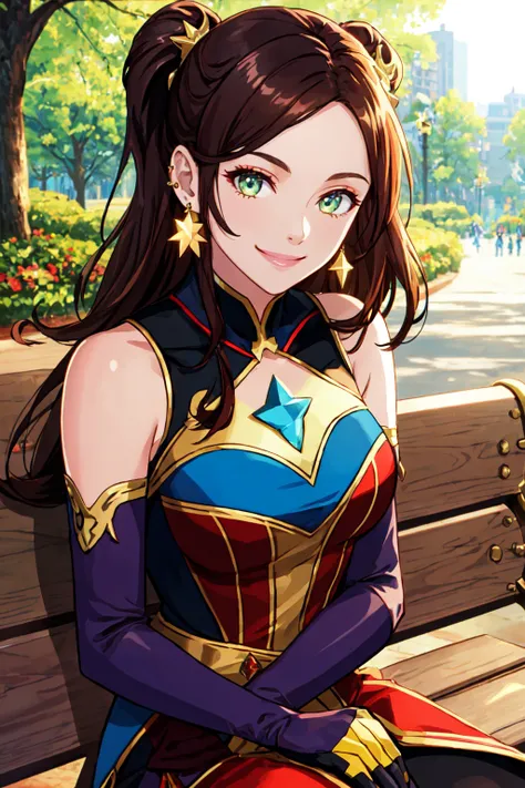sitting on a park bench, close up StaRGuard