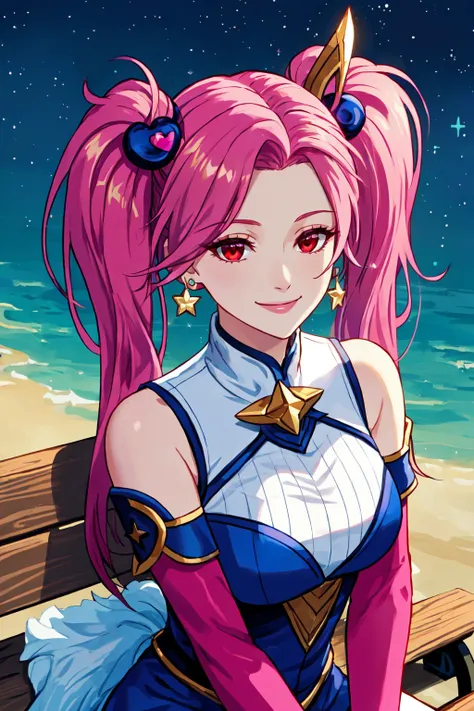 sitting on a park bench, close up, JinxStarGuard DannyBoy_FinalVerse