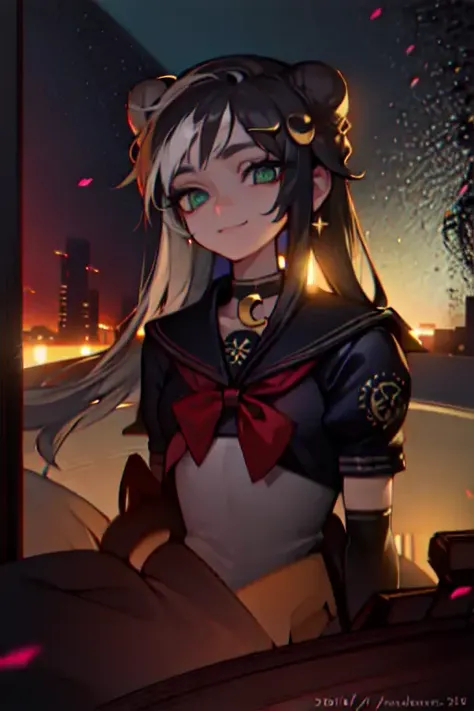 (masterpiece, best quality, ultra-detailed, highres), (cat ears, animal ears), perfect face, sidelighting, lustrous skin,(bloom), (shine), lighting, ray tracing, sci-fi, city, outdoor, 1girl, crescent, crescent_moon, double_bun, earrings, elbow_gloves, full_moon, gloves, hair_cones, hair_ornament, hairpin, heart, heart_choker, jewelry,long_hair, magical_girl, moon, multicolored_clothes, multicolored_skirt, neck, red_bow, sailor_chibi_moon, sailor_collar, skirt, solo, star_\(sky\), depth_of_field,very detailed background, highly detailed background, Masterpiece, Ultra detailed, great composition,Dynamic angle, extremely delicate and beautiful,(Highest picture quality), (Master's work), (holographic green eyes),(fantasy), depth of field, solo,Beautiful girl,extreme light and shadow, masterpiece, rich in detail, (fine features), (highest quality), (masterpiece), (detailed eyes), (beautiful) detailed girl,beautiful detailed eyes,(straight-on), full body, flower field:1, flower petals falling, summer:1.2, happy, smile,(extremely detailed 8k wallpaper),(masterpiece), (best quality), (ultra-detailed), (best illustration),(best shadow), seductive , (pastel style:1), sunset , sunshine , sun , perfect lighting , perfect anatomy , shy , date , sitting , beautiful , solo, long hair, whirlwind of water , upper body , close to camera , pov
