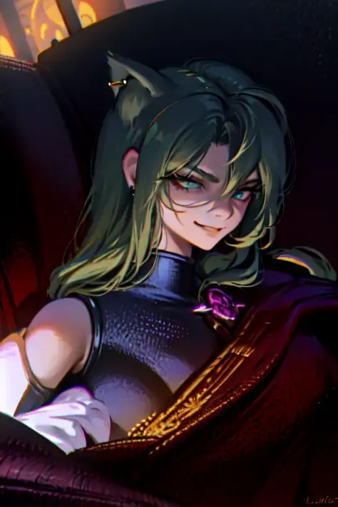 (masterpiece, best quality, ultra-detailed, highres),perfect face, sidelighting, lustrous skin,(bloom), (shine), ray tracing, sci-fi, 1girl, wearing a band tshirt, denim jeans, (cat ears, animal ears), (holographic green eyes),earrings, long_hair,(mature),depth_of_field,very detailed background, rule of thirds, golden ratio, great composition,Dynamic angle,(fantasy),extreme light and shadow,(detailed eyes), (beautiful) detailed girl,beautiful detailed eyes, (seductive smirk), island scene background, perfect lighting , perfect anatomy, upper body ,close up , pov
