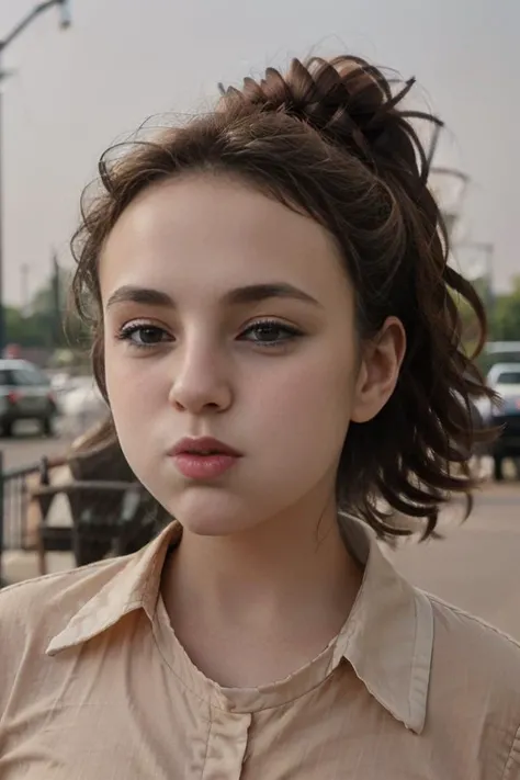 <lora:Primrose:1>, looking at viewer,puffupcheeks, mugshot photo high quality, masterpiece, <lora:PuffyCheeks:1>