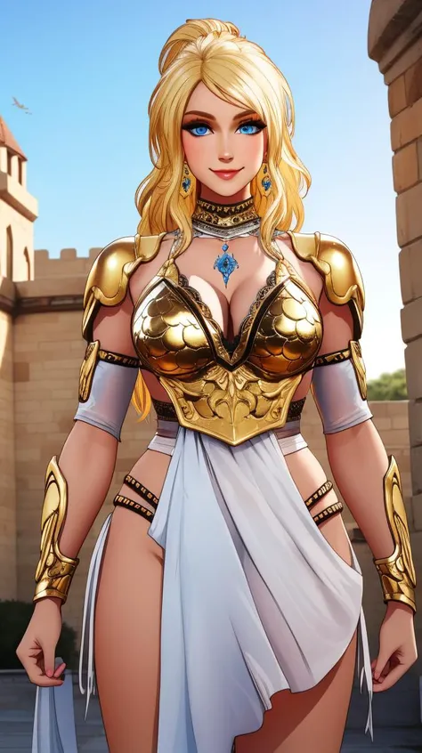((masterpiece)), ((best quality)), (detailed), perfect, solo, zelda, gorgeous woman, luscious lips, long hair, huge breast, deep cleavage, huge breasts, sexy,