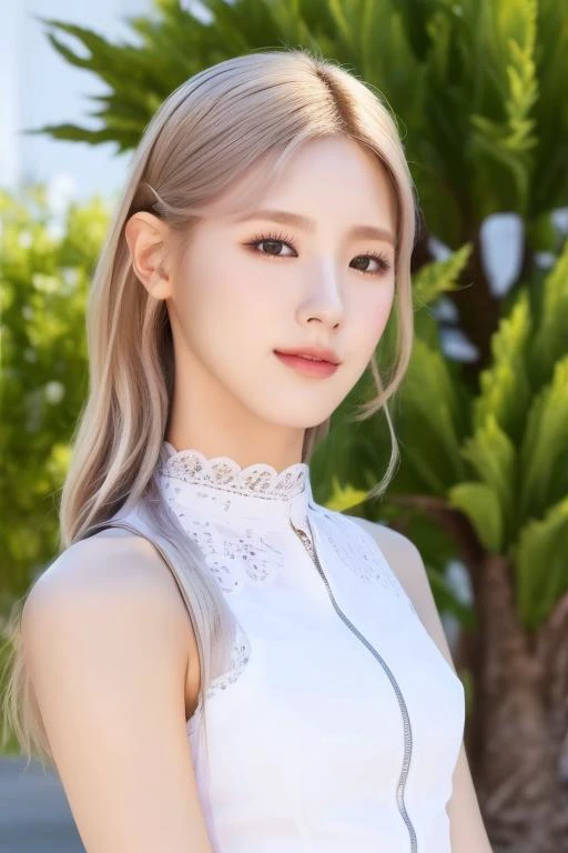 <lora:gidleMiyeonV1:1>,Miyeon,korean, woman,complex 3d render ultra detailed, smile, portrait of beautiful woman, moody portrait, striking features, beauty, intricate details, dramatic composition, tension, contrast, texture, realism, high-quality rendering, stunning art, high quality, film grain, Fujifilm XT3,swirly bokeh,(realistic, photo-realistic:1.2),RAW photo,physically-based rendering,(looking at viewer:1.4),(8k, best quality, masterpiece:1.2),(full body shot:1.1),octane render,extremely detailed CG, unity 8k wallpaper,in street,urban,city,(studio soft light,sunlight:1.2),(standing:1.1),(a girl is wearing sleeveless:1.5),hyper realistic detail shiny skin,ultra detailed,(ultra realistic:1.2),(intricate:1.2),(photorealistic:1.2),1girl,(skinny:1.3),detailed background ,(large breasts:1.1) ,